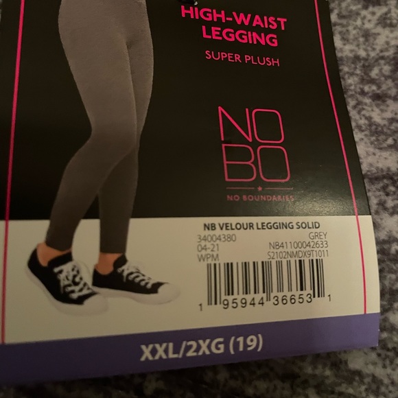 🆕 No Boundaries Super Plush Grey Velour High Waisted Leggings - Picture 6 of 7